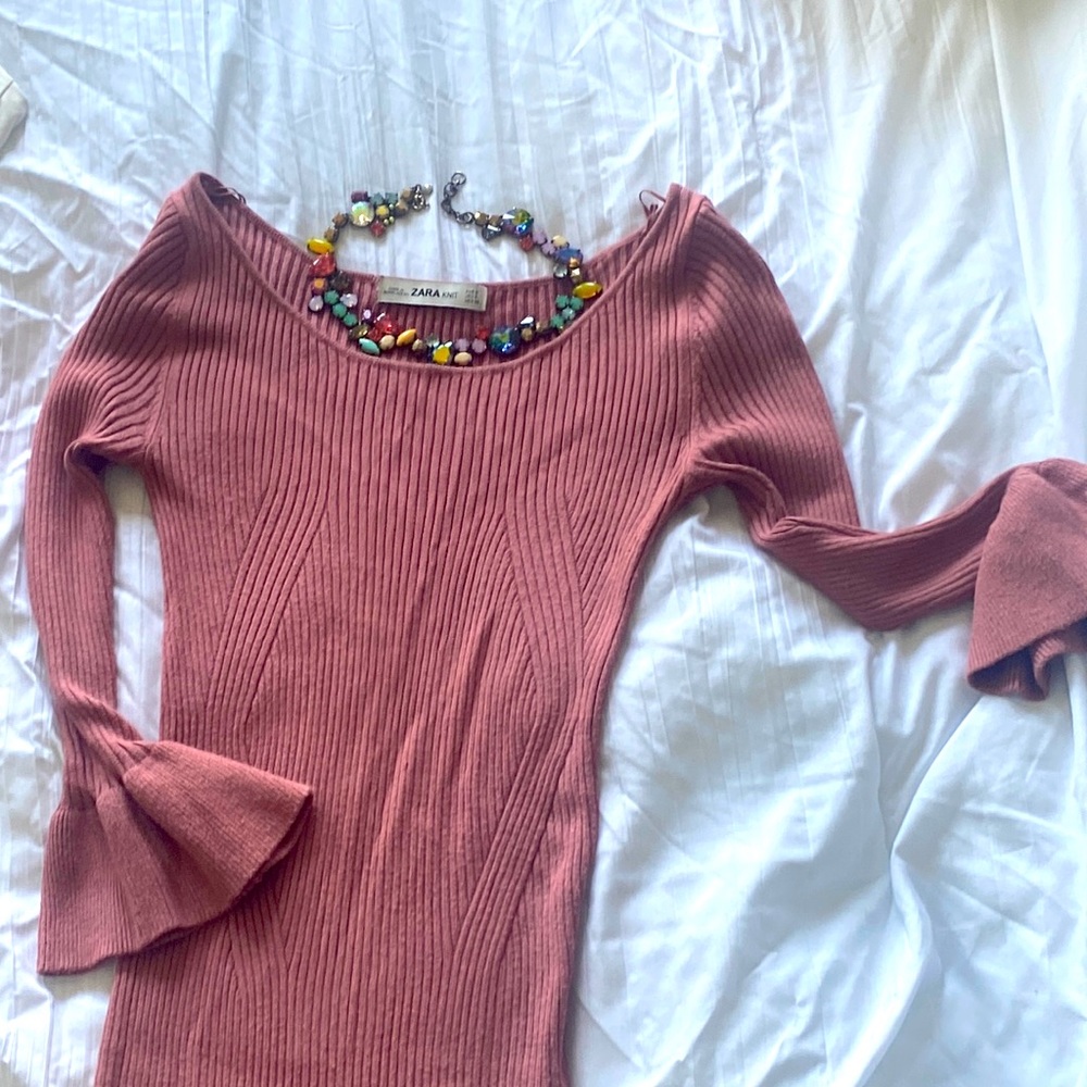 ZARA Knit Body-contour maxi Dress